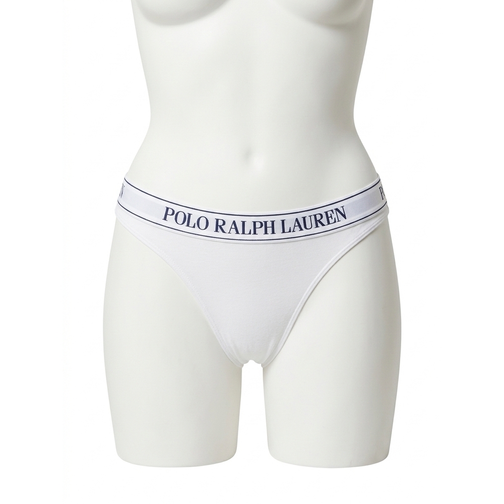 NEW POLO RALPH LAUREN essentials thong panty in white cloud